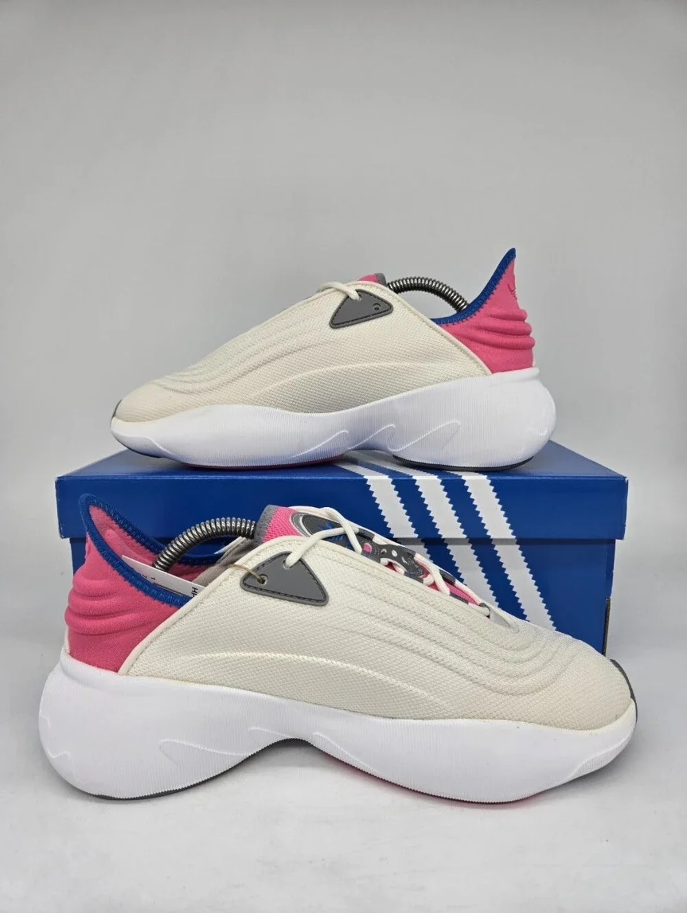 Adidas Women's adiFOM SLTN HP6488 Cream Pink White Running Shoes Size 7 - Picture 5 of 8